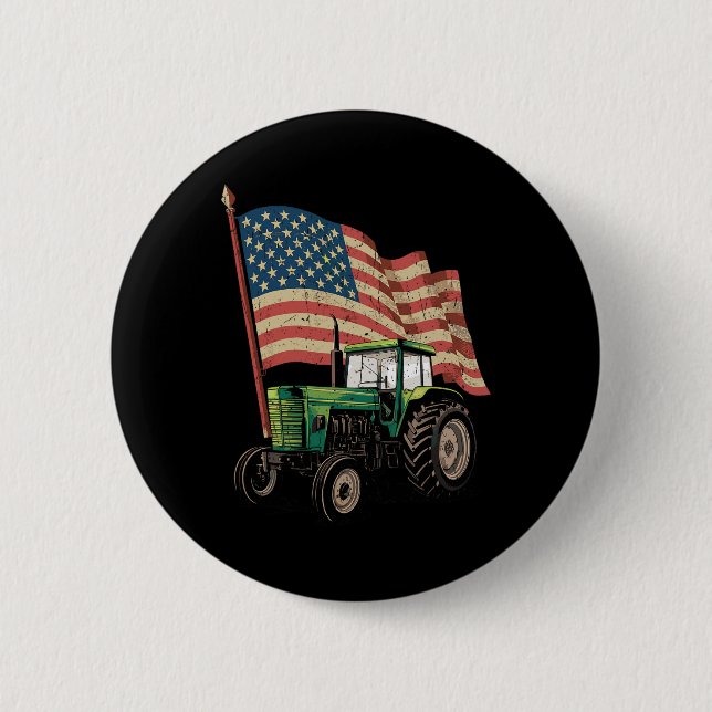 Jordbruksfarmtraaktor USA flagga Tractor American Knapp (Framsida)
