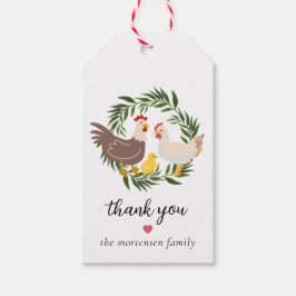 Jordbruksföretaget Chick Baby Tack Presentetikett