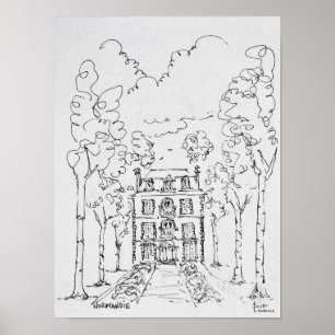 Jordbrukshästgård  Normandie, Frankrike Poster