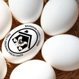 Jordbrukshus Ägg Karton Frimärke Organiska färska  Stämpel