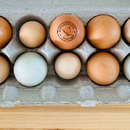 Jordbrukshus Hen Personlig Logotyp Organic Eggs Stämpel