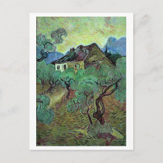 Jordbrukshus i Olive Träd Van Gogh Fine Art Vykort