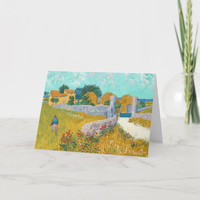 Jordbrukshus i Provence av van Gogh: Blank Kort (Framsida)