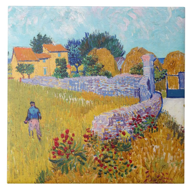 Jordbrukshus i Provence, Van Gogh Kakelplatta (Framsidan)