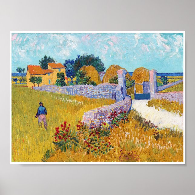 Jordbrukshus i Provence, Van Gogh Poster (Framsidan)