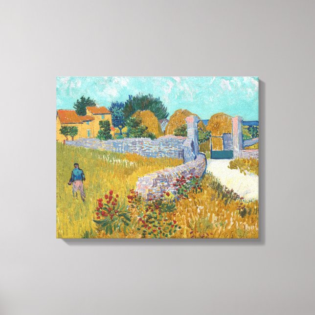 Jordbrukshus i Provence | Vincent van Gogh Canvastryck (Framsida)