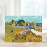 Jordbrukshus i Provence | Vincent van Gogh Kort<br><div class="desc">Farmhouse i Provence (1888) av den nederländske postimponerande konstnären Vincent Van Gogh. Originalteckningen är en olja på kanvaslandskapets målning i vibrerande gyllene  och akvablåa skuggor. Använda verktygen för att lägga till anpassningsbar eller anpassa bilden.</div>
