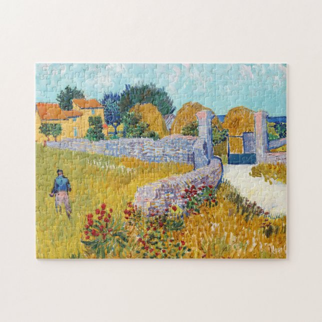 Jordbrukshus i Provence Vincent van Gogh Painting Pussel (Horisontell)