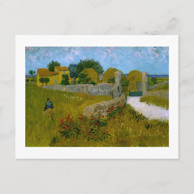 Jordbrukshus i Provence, Vincent Van Gogh Vykort (Framsida)