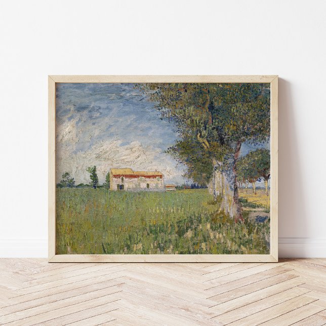 Jordbrukshus i vetet Fält | Vincent van Gogh Poster (Skapare uppladdad)