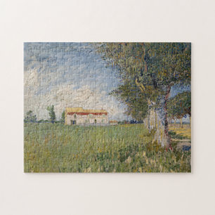 Jordbrukshus i vetet Fält Vincent van Gogh Pussel