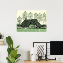 Jordbrukshus - Julie de Graag Poster