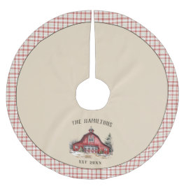 Jordbrukshus Land Jul Anpassningsbar Julgransmatta Borstad Polyester