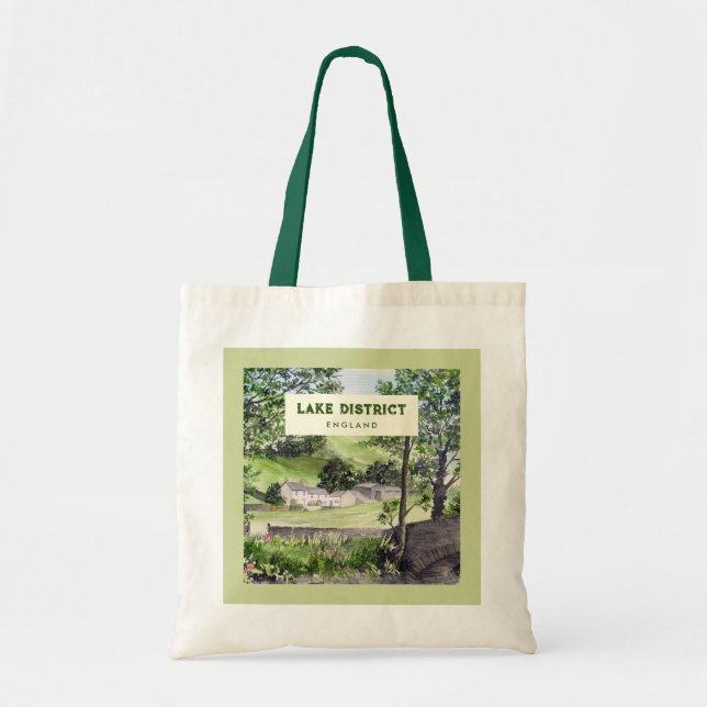 Jordbrukshus nära Thirlmere Sjö District England Tygkasse (Framsidan)