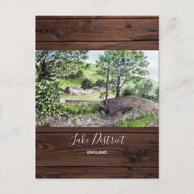 Jordbrukshus nära Thirlmere, Sjö District, England Vykort (Framsida)