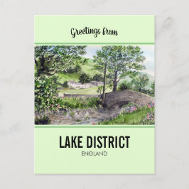 Jordbrukshus nära Thirlmere, Sjö District, England Vykort