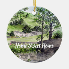 Jordbrukshus nära Trelmere, Sjö District, England Julgransprydnad Keramik