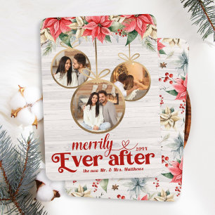 Jordbrukshus Poinsettia Merrily Alltid efter Newly Julkort