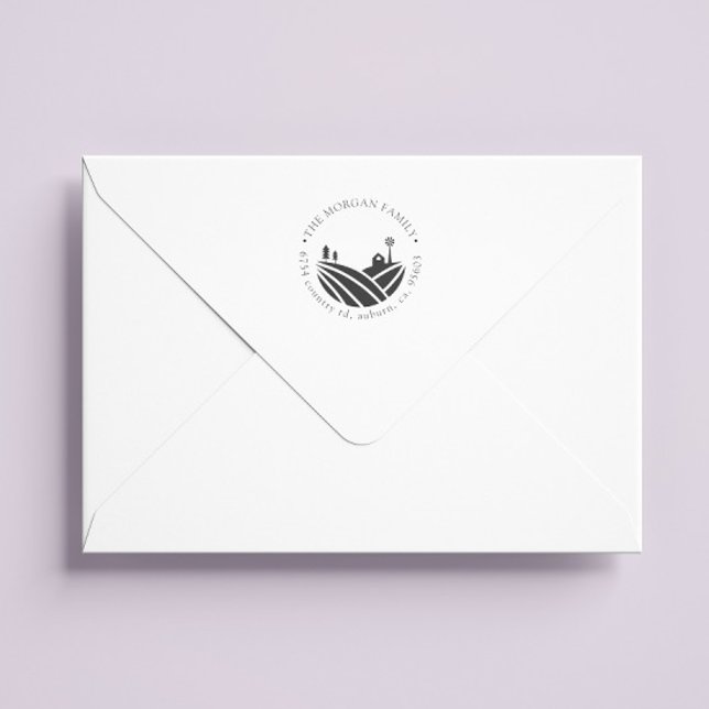 Jordbrukshus ⎥ Returadress Frimärke Stämpel (Skapare uppladdad)