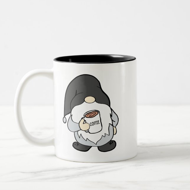 Jordbrukshusen Gnome med Lumpy Coffee Mugg (Vänster)