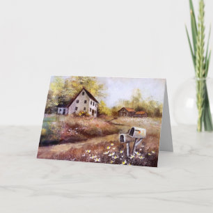 Jordbrukskassan och Barn Rustic Farm Land-kortet Kort