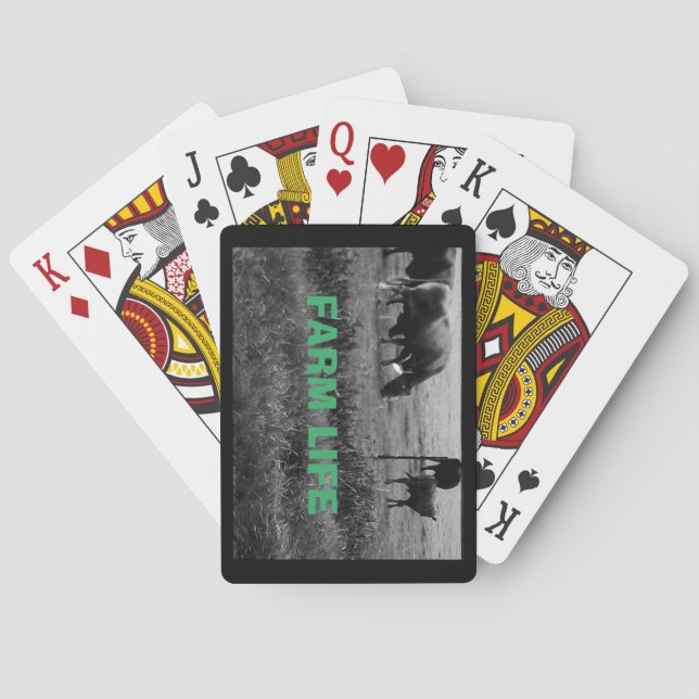 Jordbruksliv, kosfamilj casinokort (Baksidan)