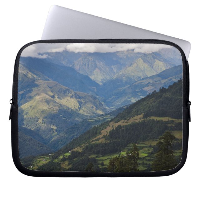 Jordbruksmark och by i Himalaya Laptop Sleeve (Framsidan)