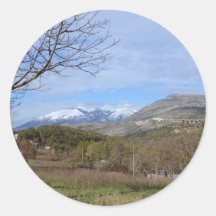 Jordbruksmark på vintern i Calabria