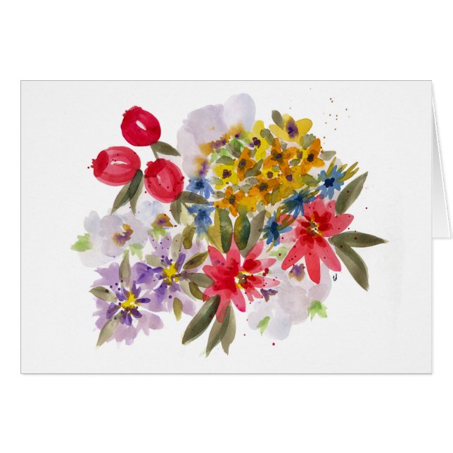 Jordbruksmarknaden Bouquet 1 Hälsningskort (Framsidan Horizontal)