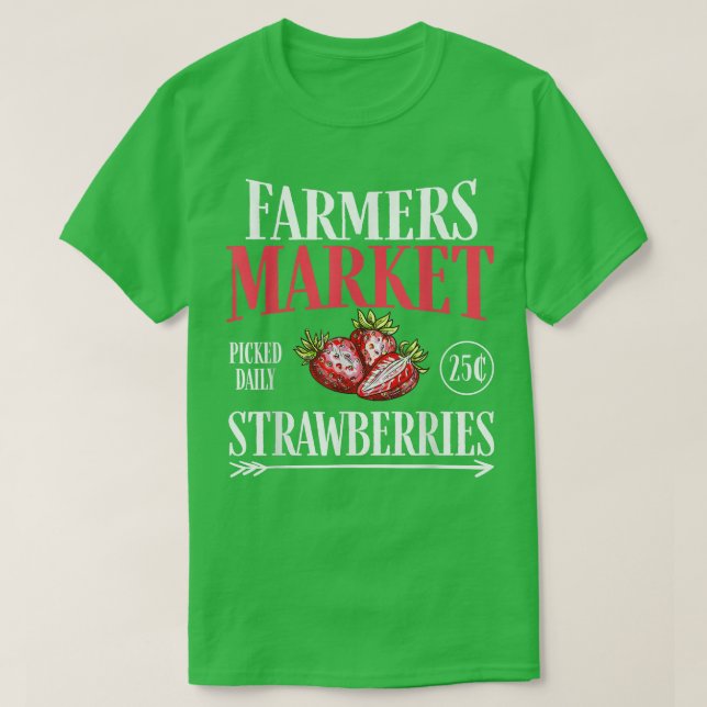 Jordbruksmarknaden Garden Strawberry Farmers Delic T Shirt (Design framsida)