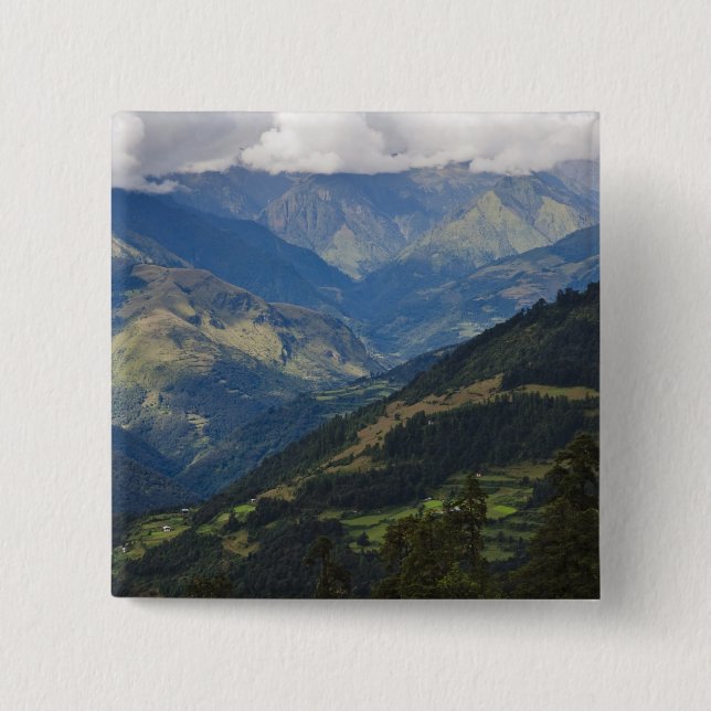 Jordbruksområden och byar i Himalaya Knapp (Framsida)