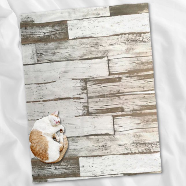 Jordbrukssäng grått-vit trälåda fleecefilt (rustic farmhouse barn beige grey white wood grain fleece blanket)