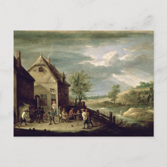 Jordbruksväxter som spelar Boules Vykort (Framsida)