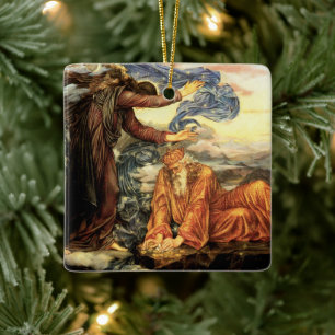 Jordbunden av Evelyn De Morgan, viktoriansk konst Julgransprydnad Keramik