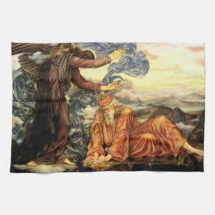 Jordbunden av Evelyn De Morgan, viktoriansk konst Kökshandduk