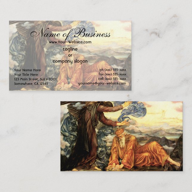 Jordbunden av Evelyn De Morgan Visitkort (Fram/baksida)