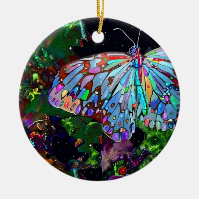 Jordbunden! Julgransprydnad Keramik (Framsidan)