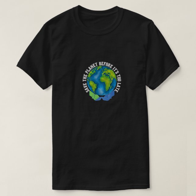 jordcitat, rädda planeten innan det är för sent t shirt (Design framsida)