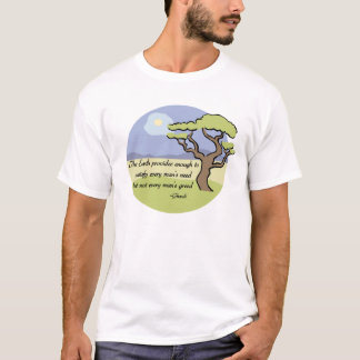 Jordcitationstecken vid den Gandhi t-skjortan T-shirt