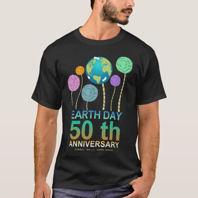 jorddag 50-årsdagen t shirt (Framsida)