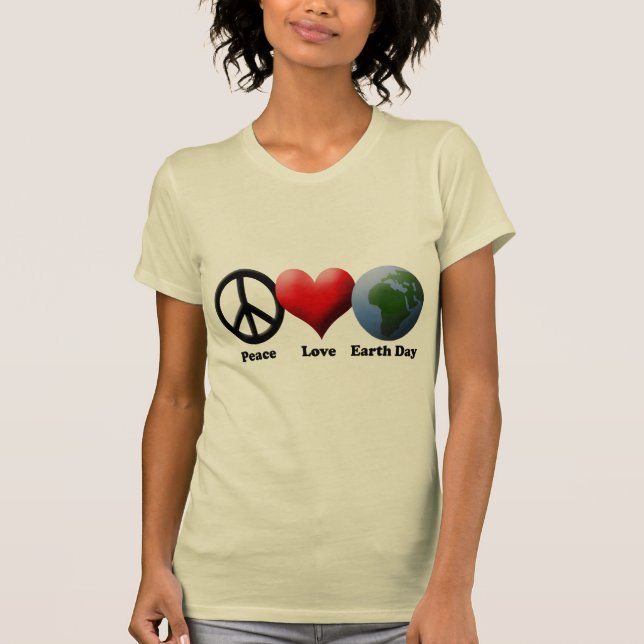 Jorddag, dag för fredkärlekjord tee shirt (Framsida)