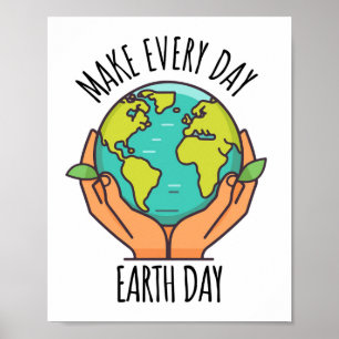 Jorddag, ekologisk aktivism. poster