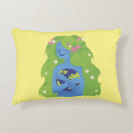 Jorddag för modiga kvinnor prydnadskudde