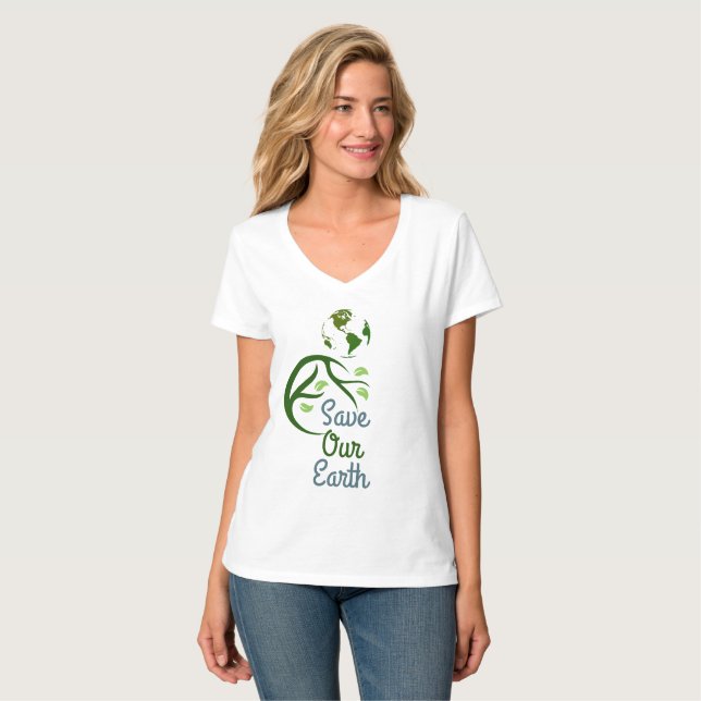 jorddag, spara vår jord, kärlek, vår mor t shirt (Hel framsida)