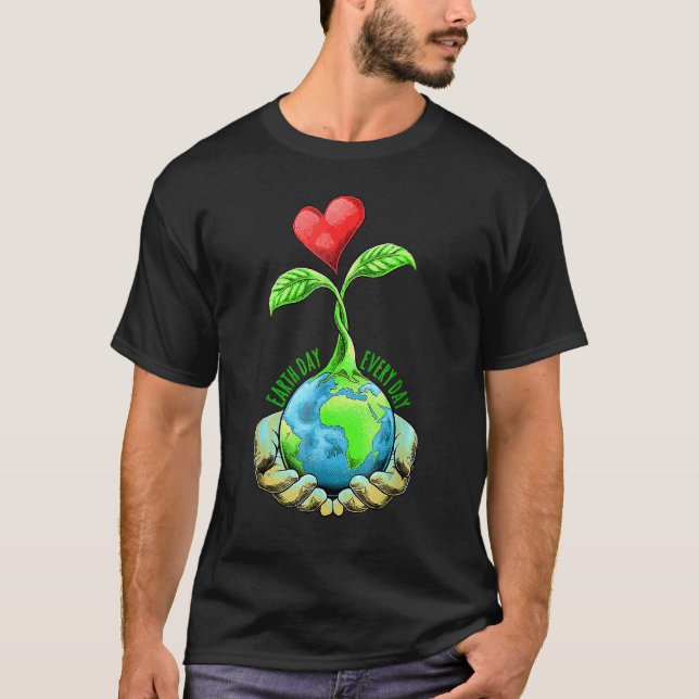 Jorddag - vardag - dag 1 t shirt (Framsida)