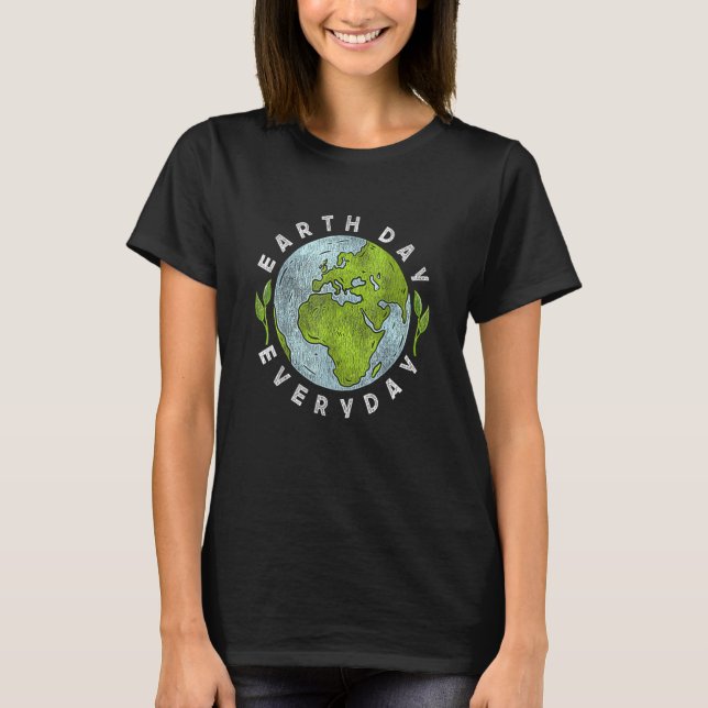 Jorddag - vardag - dag 1 t shirt (Framsida)