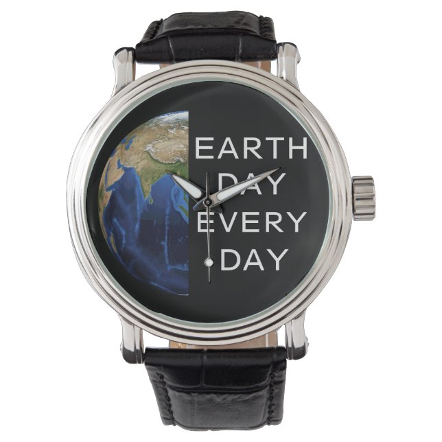 jorddag varje dag, gå grön, Spara vår planet Armbandsur (Framsida)