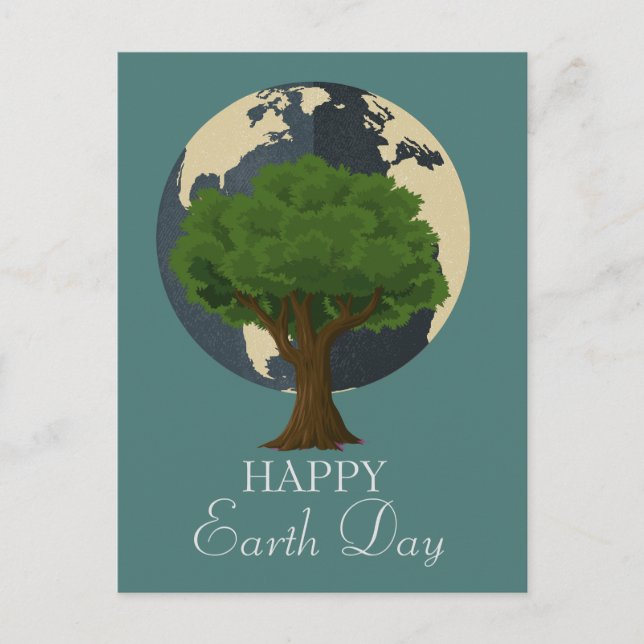 jorddag varje dag, gå grön, Spara vår planet Vykort (Framsida)