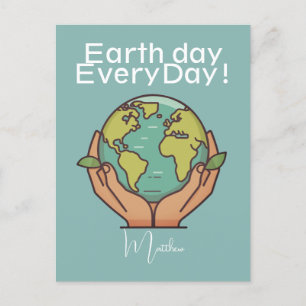 jorddag varje dag, gå grön, Spara vår planet Vykort