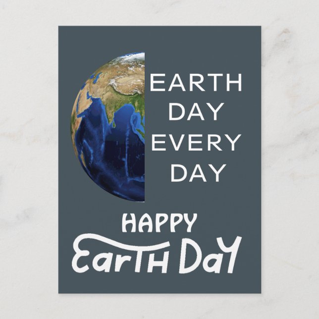 jorddag varje dag, gå grön, Spara vår planet Vykort (Framsida)